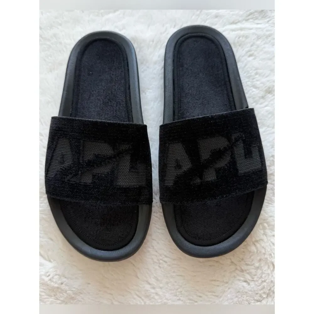 NEW!!! APL women velvet black slides size 7 US Authentic Retail 130& - Picture 2 of 7